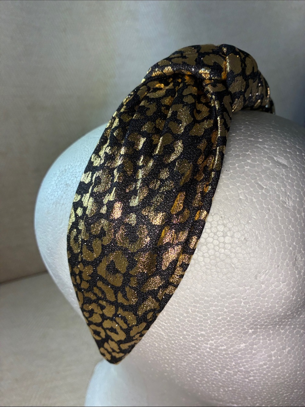 Headband Black and Gold Leopard Knot Headband - Women Accessories